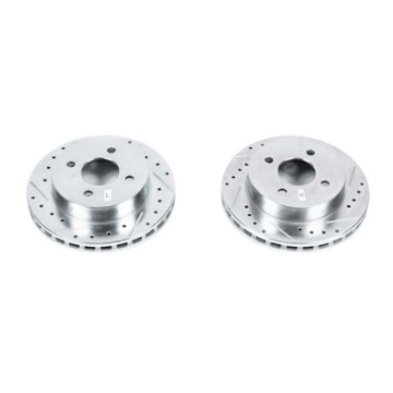 Picture of Power Stop 1993 Ford Mustang Rear Evolution Drilled & Slotted Rotors - Pair