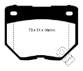Picture of EBC 89-95 Nissan Skyline R32 2-6 Twin Turbo GT-R Bluestuff Rear Brake Pads