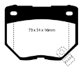 Picture of EBC 89-95 Nissan Skyline R32 2-6 Twin Turbo GT-R Bluestuff Rear Brake Pads