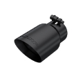 Picture of MBRP Tip 3in Round x 4in Inlet OD Dual Walled Angled Black Tip - Fits all 3in Exhausts