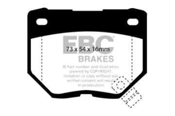 Picture of EBC 89-95 Nissan Skyline R32 2-6 Twin Turbo GT-R Ultimax2 Rear Brake Pads