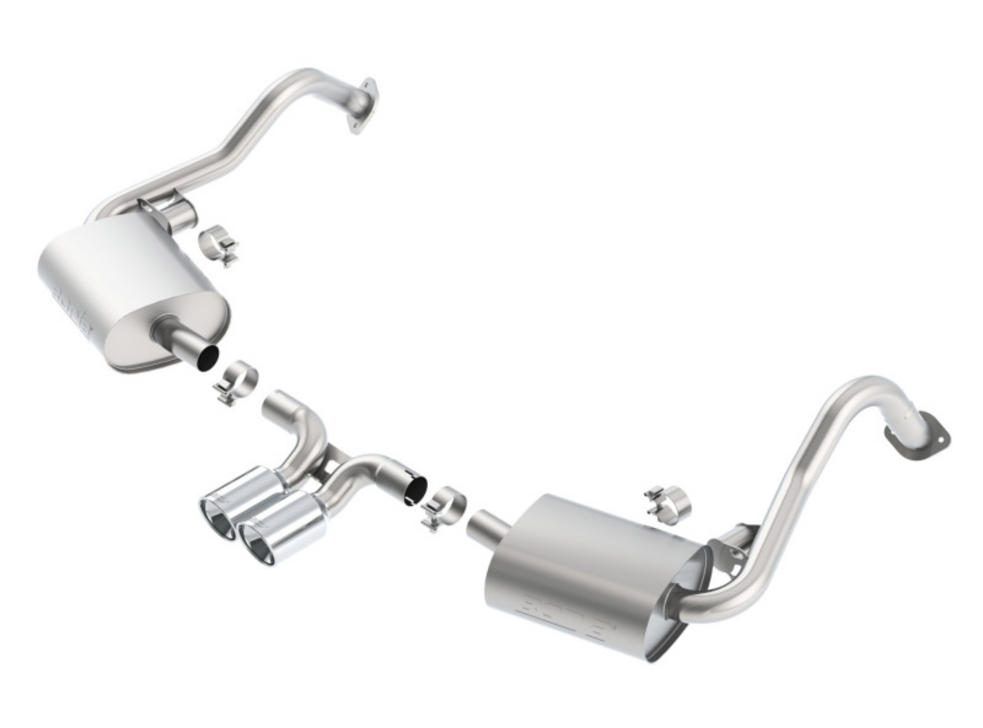 Picture of Borla 14-15 Porsche Cayman-Boxster 981 RWD 2Dr Dual Center Rear Exit Catback 4in Tip Exhaust Sys