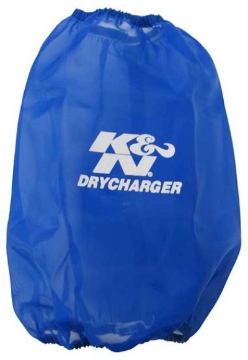 Picture of K&N Round Tapered Drycharger Air Filter Wrap-Blue 7-5in Base ID x 4-5in Top ID x 9in H