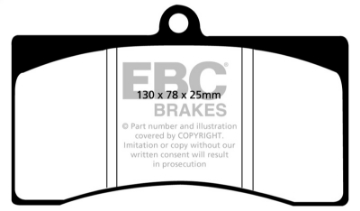 Picture of EBC 90-00 Aston Martin Vantage 5-3 Twin SuperchargedAlcon Yellowstuff Front Brake Pads