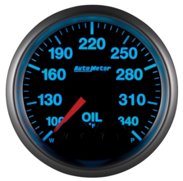 Picture of Autometer Elite 52mm 100-340 Deg F Oil Temp Peak & Warn w- Electronic Control Gauge