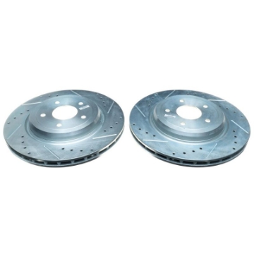 Picture of Power Stop 06-13 Chevrolet Corvette Rear Evolution Drilled & Slotted Rotors - Pair