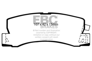 Picture of EBC 90-91 Lexus ES250 2-5 Ultimax2 Rear Brake Pads
