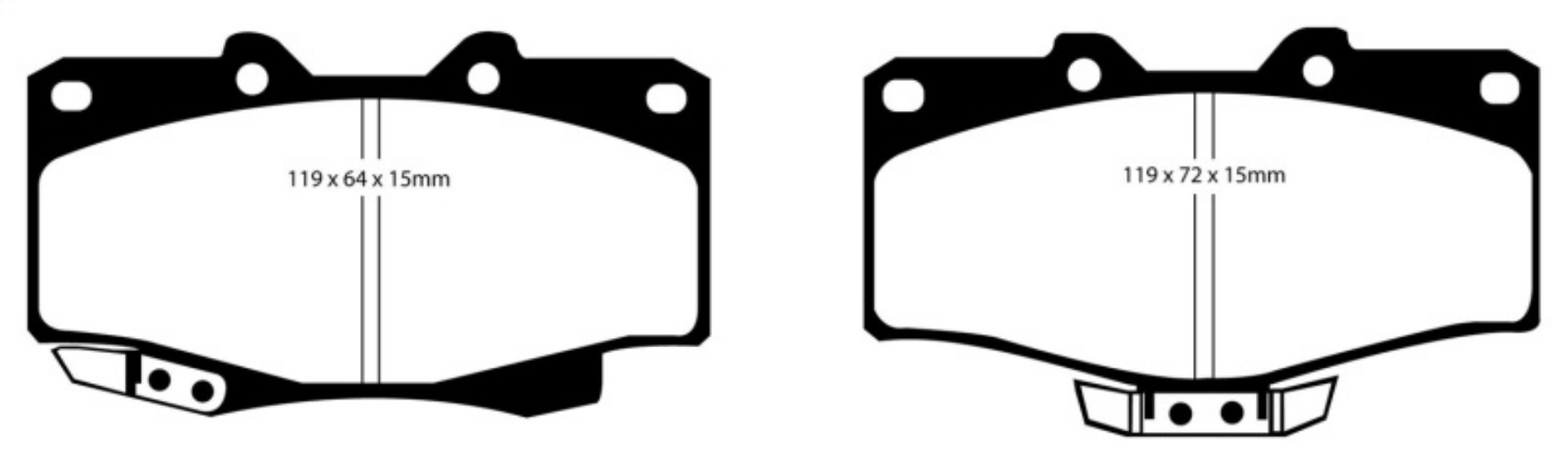 Picture of EBC 90-91 Toyota 4 Runner 2-4 Greenstuff Front Brake Pads