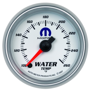 Picture of Autometer Mopar 52-4mm SSE 100-260 Degree F Water Temperature Gauge