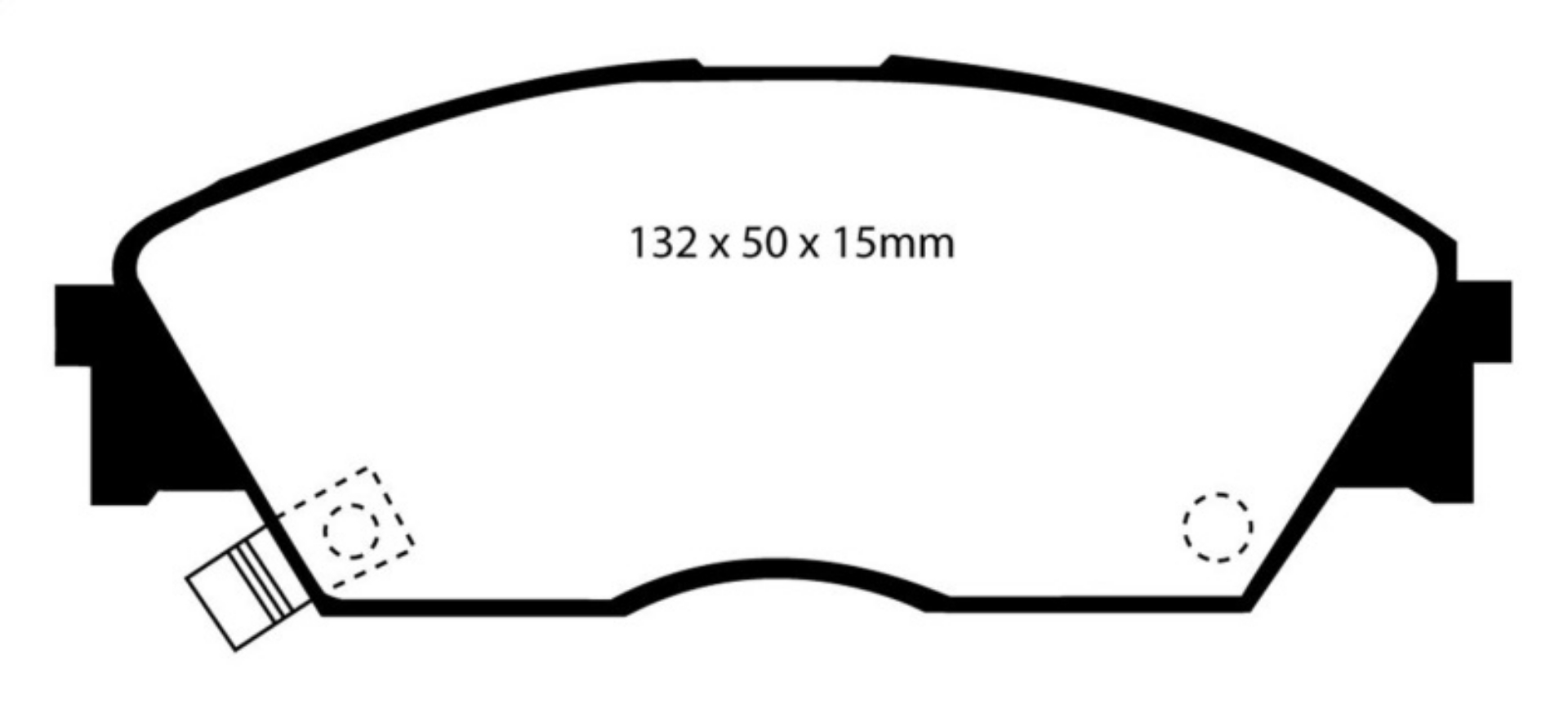 Picture of EBC 90-92 Honda Civic CRX 1-6 Si Redstuff Front Brake Pads