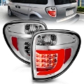 Picture of ANZO 2004-2007 Dodge Grand Caravan LED Tail Lights w- Light Bar Chrome Housing Clear Lens
