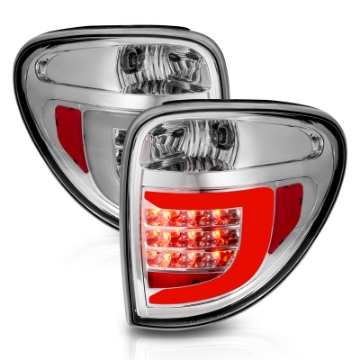 Picture of ANZO 2004-2007 Dodge Grand Caravan LED Tail Lights w- Light Bar Chrome Housing Clear Lens