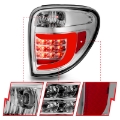 Picture of ANZO 2004-2007 Dodge Grand Caravan LED Tail Lights w- Light Bar Chrome Housing Clear Lens