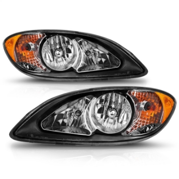 Picture of ANZO 2008-2016 International Prostar Crystal Headlights Black Housing OE Replacement