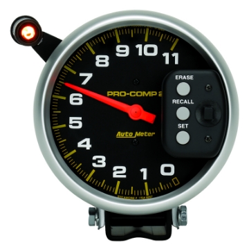 Picture of Autometer 5 inch 11000 RPM Single Range w- Pro-Comp 2 & Memory Tachometer