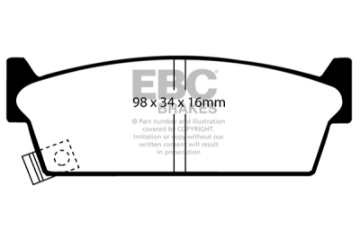 Picture of EBC 90-93 Infiniti M30 3-0 Redstuff Rear Brake Pads