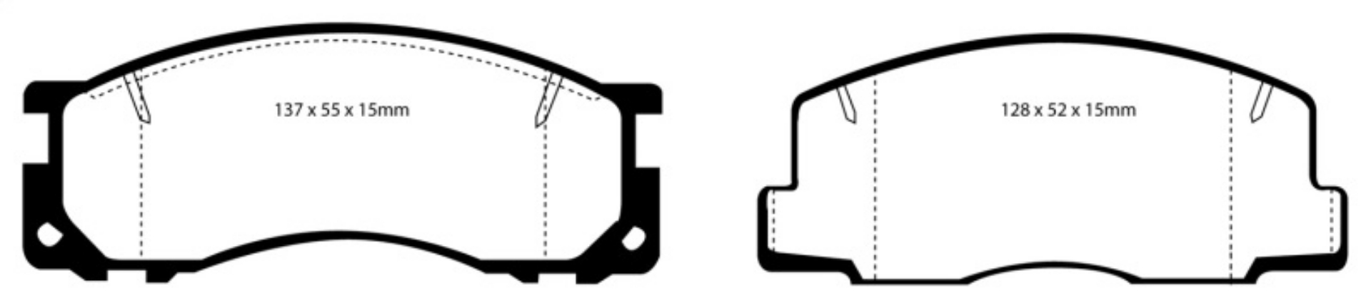 Picture of EBC 90-93 Toyota Previa Rear Drums Greenstuff Front Brake Pads