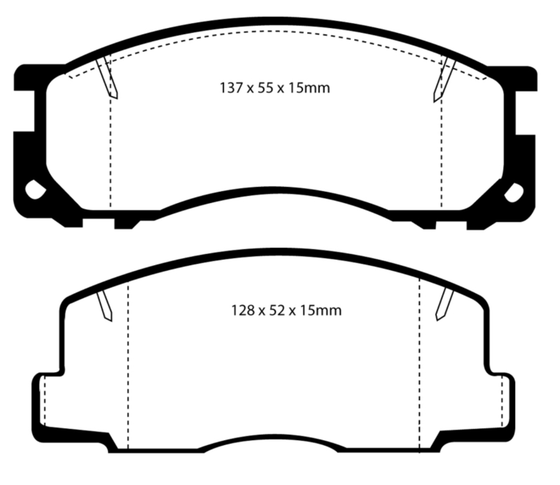 Picture of EBC 90-93 Toyota Previa Rear Drums Ultimax2 Front Brake Pads