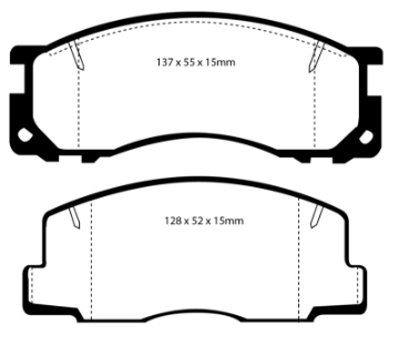 Picture of EBC 90-93 Toyota Previa Rear Drums Ultimax2 Front Brake Pads