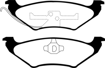 Picture of EBC 90-94 Ford Crown Victoria Redstuff Rear Brake Pads