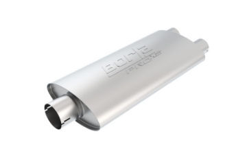 Picture of Borla Universal Center-Dual Oval 3in In-2-25in Out 19in x 4in x 9-5in Notched PRO-XS Muffler