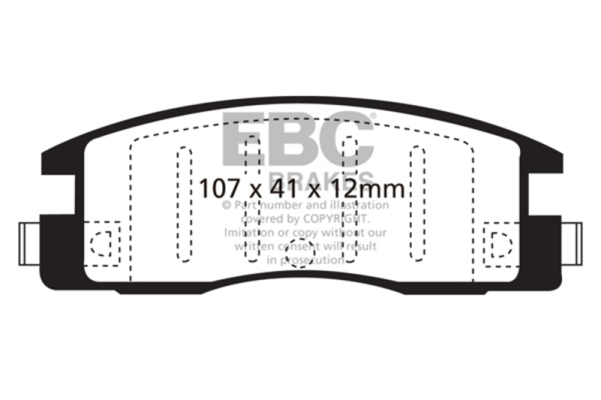 Picture of EBC 90-94 Isuzu Amigo 2-3 Ultimax2 Rear Brake Pads