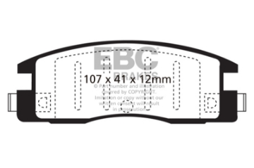 Picture of EBC 90-94 Isuzu Amigo 2-3 Ultimax2 Rear Brake Pads