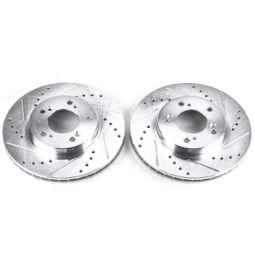 Picture of Power Stop 97-98 Acura Integra Front Evolution Drilled & Slotted Rotors - Pair