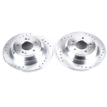 Picture of Power Stop 17-18 Genesis G80 Rear Evolution Drilled & Slotted Rotors - Pair