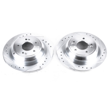 Picture of Power Stop 17-18 Genesis G80 Rear Evolution Drilled & Slotted Rotors - Pair