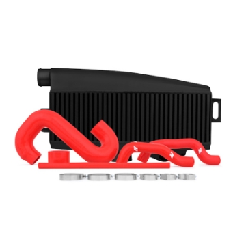Picture of Mishimoto Subaru 02-07 WRX-04-07 STi Top-Mount Intercooler Kit - Powder Coated Black & Red Hoses