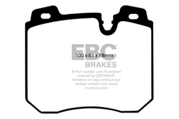 Picture of EBC 90-95 BMW 750iL 5-0 E32 Greenstuff Front Brake Pads