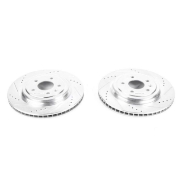 Picture of Power Stop 14-19 Chevrolet Corvette Rear Evolution Drilled & Slotted Rotors - Pair