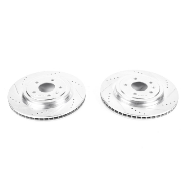 Picture of Power Stop 14-19 Chevrolet Corvette Rear Evolution Drilled & Slotted Rotors - Pair