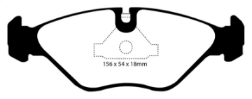Picture of EBC 90-98 Saab 9000 2-0 Redstuff Front Brake Pads