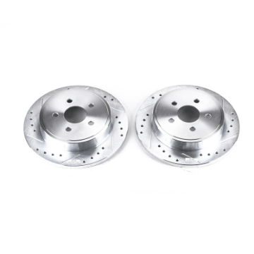 Picture of Power Stop 03-07 Chrysler PT Cruiser Rear Evolution Drilled & Slotted Rotors - Pair