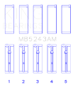 Picture of King Engine Bearings Nissan SR20DE Size STD Performance Main Bearing Set