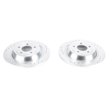 Picture of Power Stop 15-19 Ford Mustang Rear Evolution Drilled & Slotted Rotors - Pair