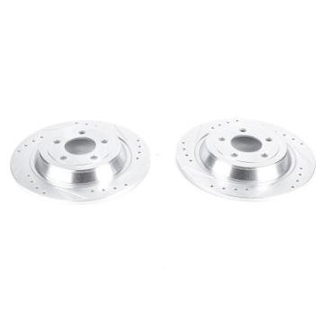 Picture of Power Stop 15-19 Ford Mustang Rear Evolution Drilled & Slotted Rotors - Pair