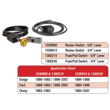 Picture of BD Diesel Rocker Switch Kit Exhaust Brake - 3-4in Manual Lever