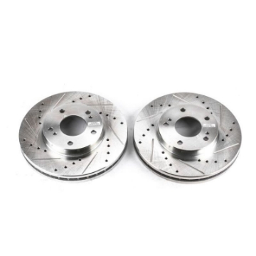 Picture of Power Stop 89-96 Nissan 300ZX Front Evolution Drilled & Slotted Rotors - Pair