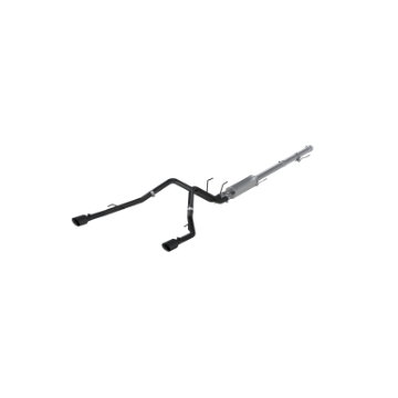 Picture of MBRP 09-14 Dodge Ram 1500 5-7L Cat-Back Dual Split Rear Through Stock Bumper AL - Black