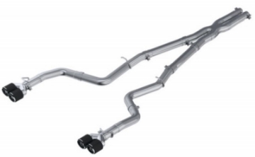 Picture of MBRP 15-16 Dodge Challenger 5-7L HEMI SS 3in Quad Split Rear Exit w- Carbon Fiber Tips - T304
