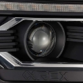 Picture of AlphaRex 12-15 Toyota Tacoma LUXX LED Projector Headlights Plank Style Black w-DRL