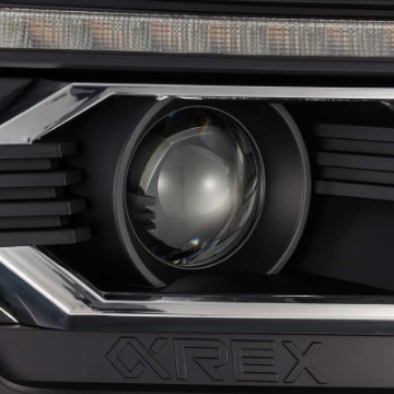 Picture of AlphaRex 12-15 Toyota Tacoma LUXX LED Projector Headlights Plank Style Black w-DRL