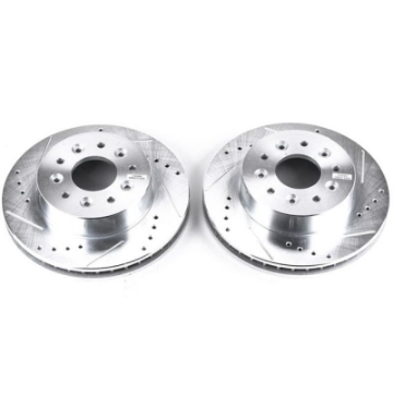 Picture of Power Stop 63-82 Chevrolet Corvette Front Evolution Drilled & Slotted Rotors - Pair