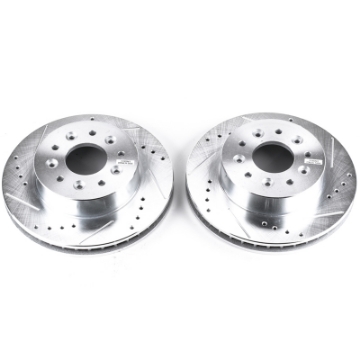 Picture of Power Stop 63-82 Chevrolet Corvette Front Evolution Drilled & Slotted Rotors - Pair