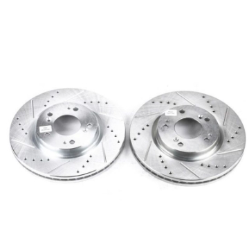 Picture of Power Stop 06-12 Mitsubishi Eclipse Front Evolution Drilled & Slotted Rotors - Pair