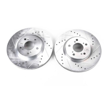 Picture of Power Stop 05-12 Acura RL Front Evolution Drilled & Slotted Rotors - Pair