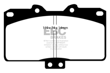 Picture of EBC 91-93 Dodge Stealth 3-0 4WD Greenstuff Front Brake Pads